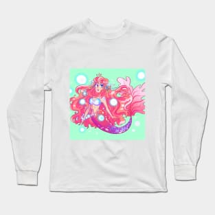 coral mermaid Long Sleeve T-Shirt